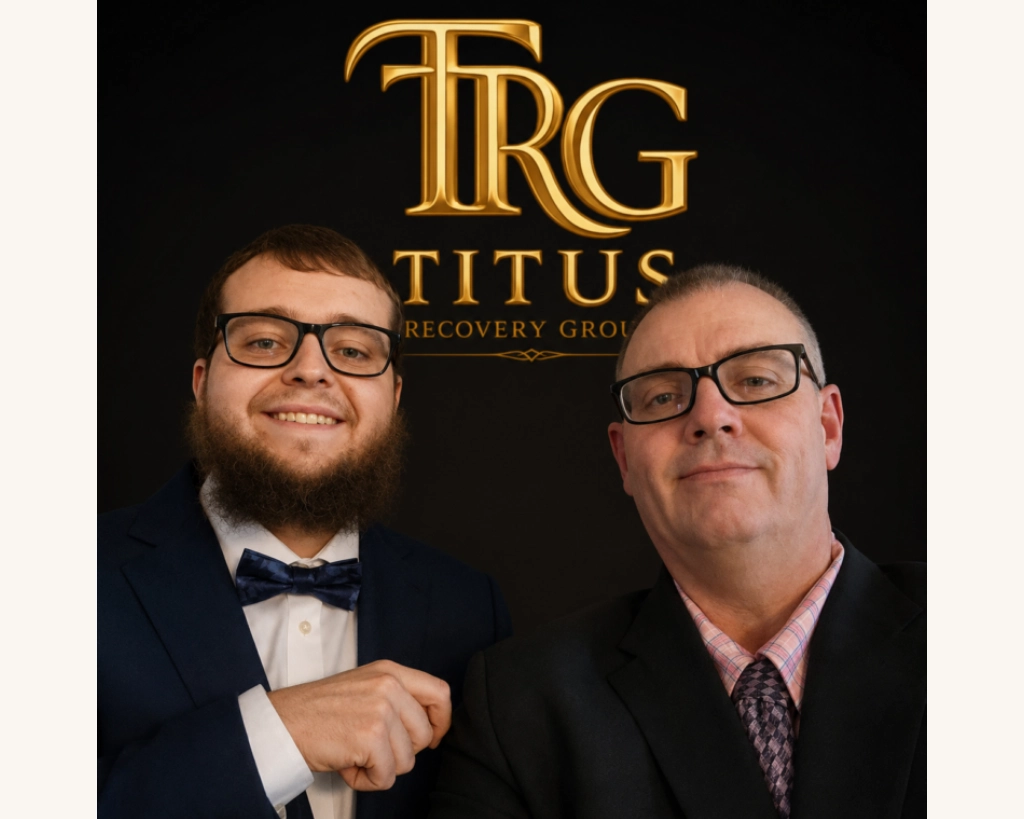 Two men in suits with glasses